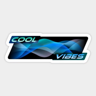 Cool Vibes Moiré Waves Sticker